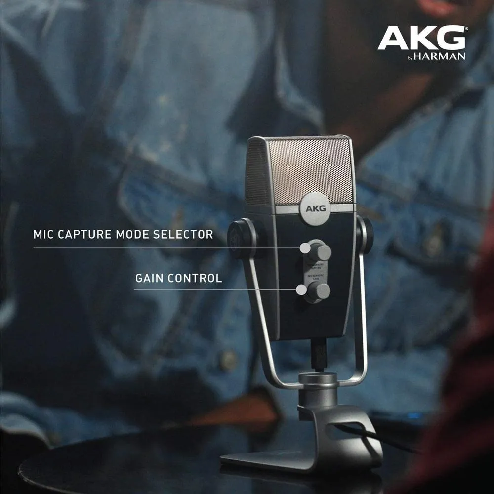 AKG Lyra USB Microphone, Ultra-HD Quality, Mac/PC/Android/iOS Compatible - C44-USB