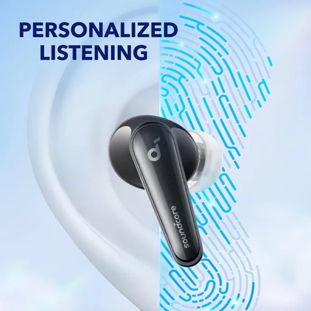 Anker Soundcore Liberty 4, Noise Cancelling Earbuds, True Wireless Earbuds with ACAA 3.0, Dual Dynamic Drivers for Hi-Res Premium Sound, Spatial Audio with Dual Modes, All-New Heart Rate Sensor (Black)