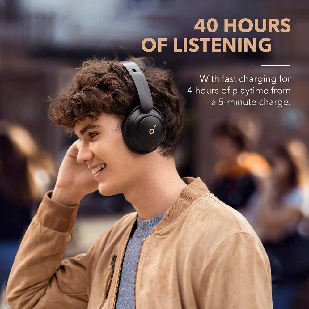 Anker Soundcore Life Q30 Hybrid Active Noise Cancelling Headphones with Multiple Modes, Hi-Res Sound, Custom EQ via App, 40H Playtime, Comfortable Fit, Bluetooth Headphones (Black)