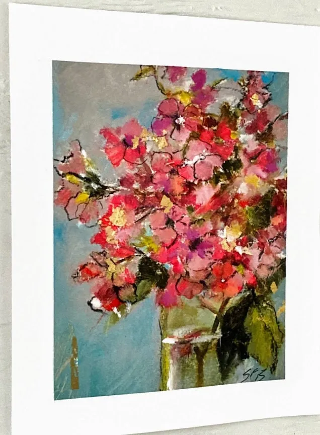 Art/Embellished Giclee Botanical wall art 8" 10"