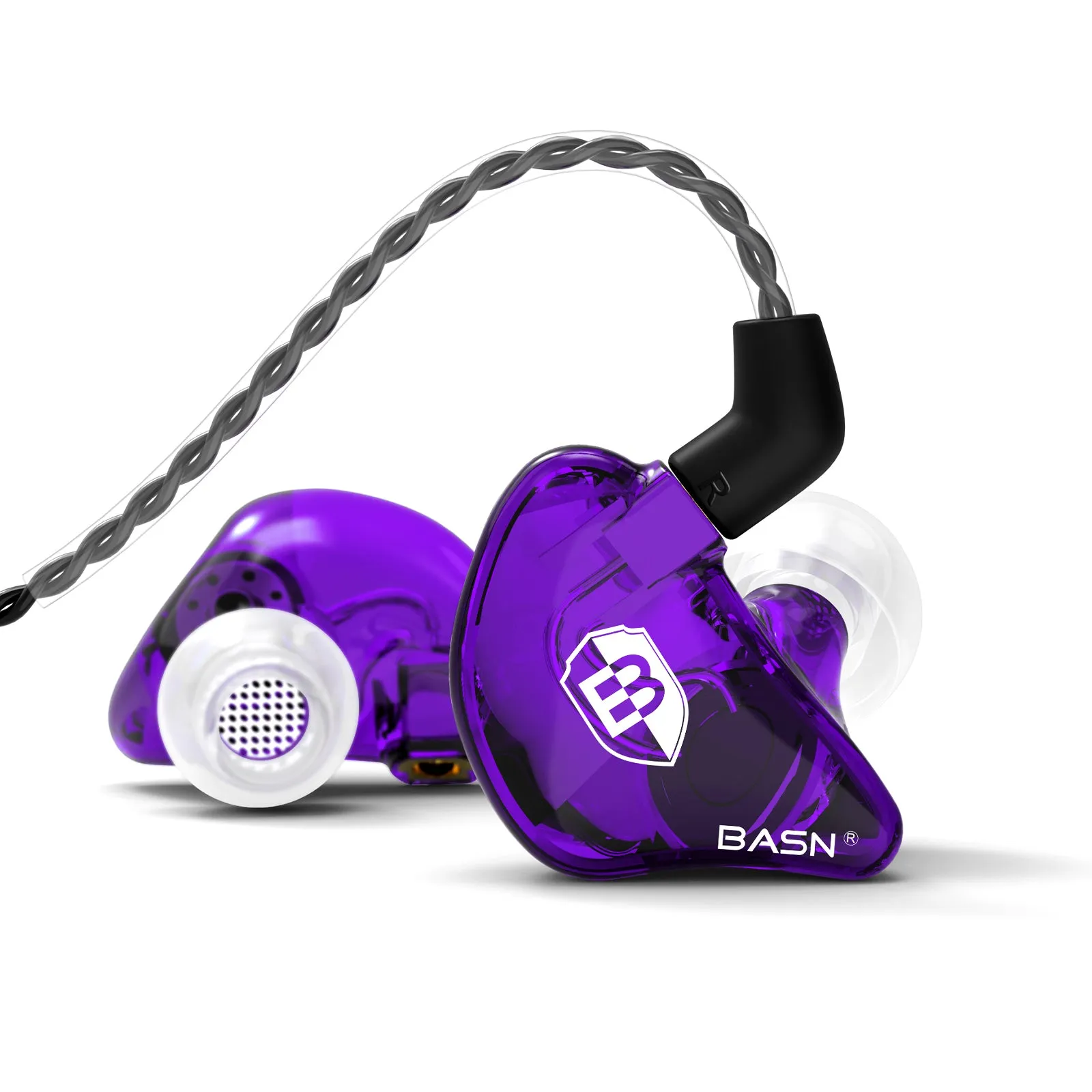 BASN Bsinger PRO In Ear Monitor Headphones (Purple)