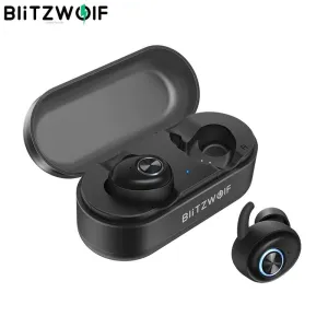 BlitzWolf FYE2 Wireless Bluetooth V5.0 In-Ear Earphones |IPX5 Waterproof And Sweat Resistant and Portable Charging Case