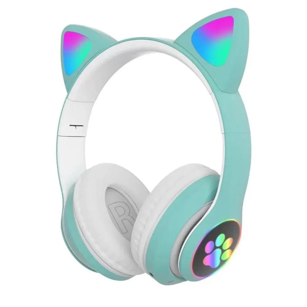 Cartoon LED Cat Ear Bluetooth Headphones