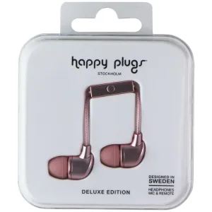 Happy Plugs Deluxe Edition Headphones with Mic & Remote - Pink