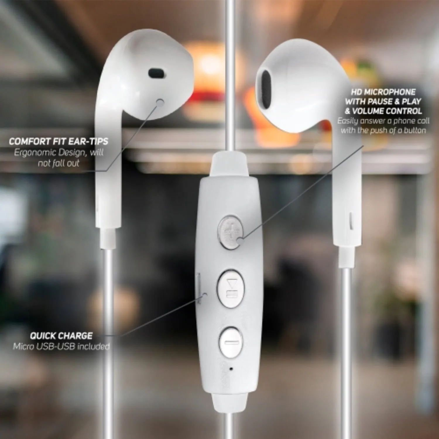 iHip Wireless LED Light-Up Glowing Earbuds