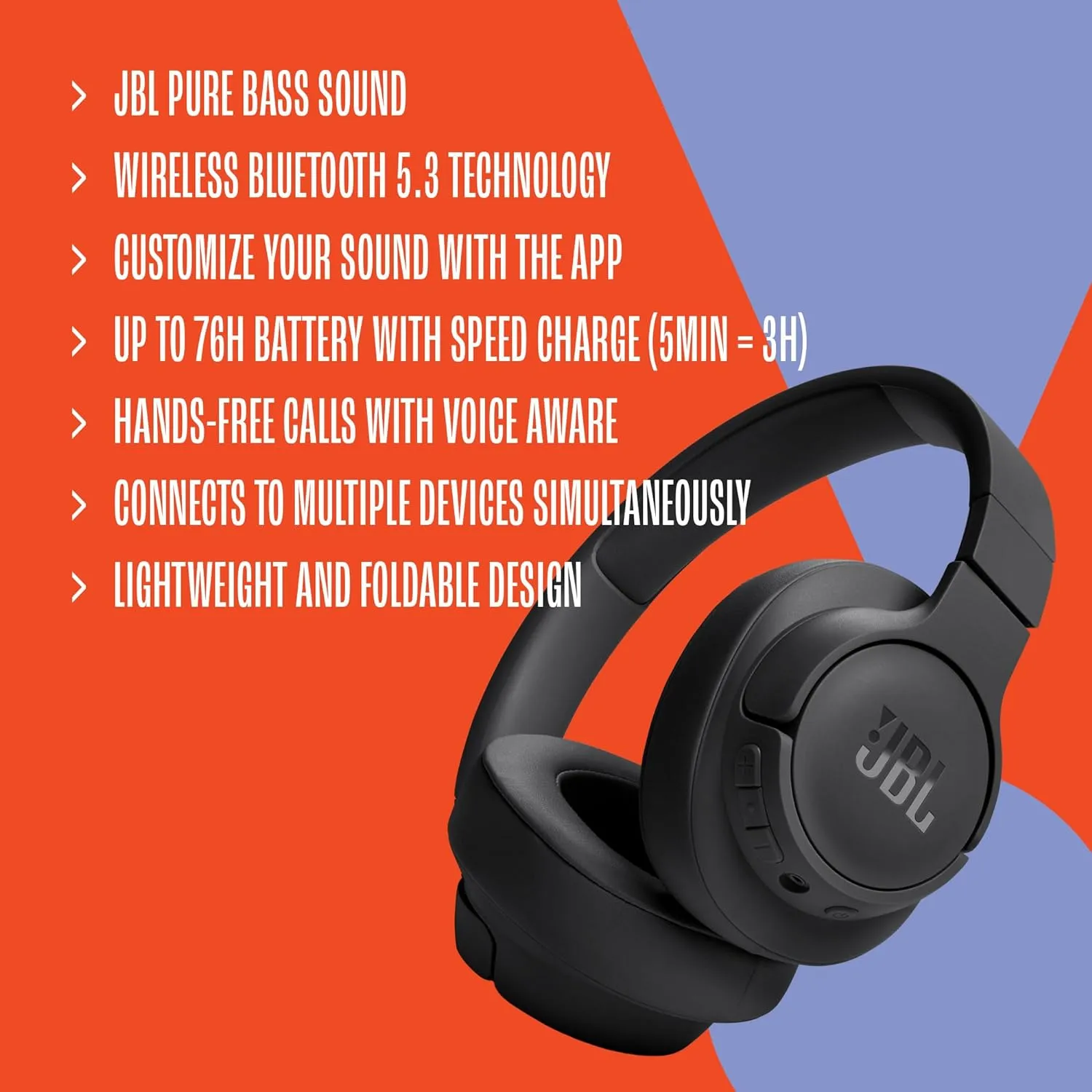 JBL Tune 720BT Wireless Over-Ear Headphones