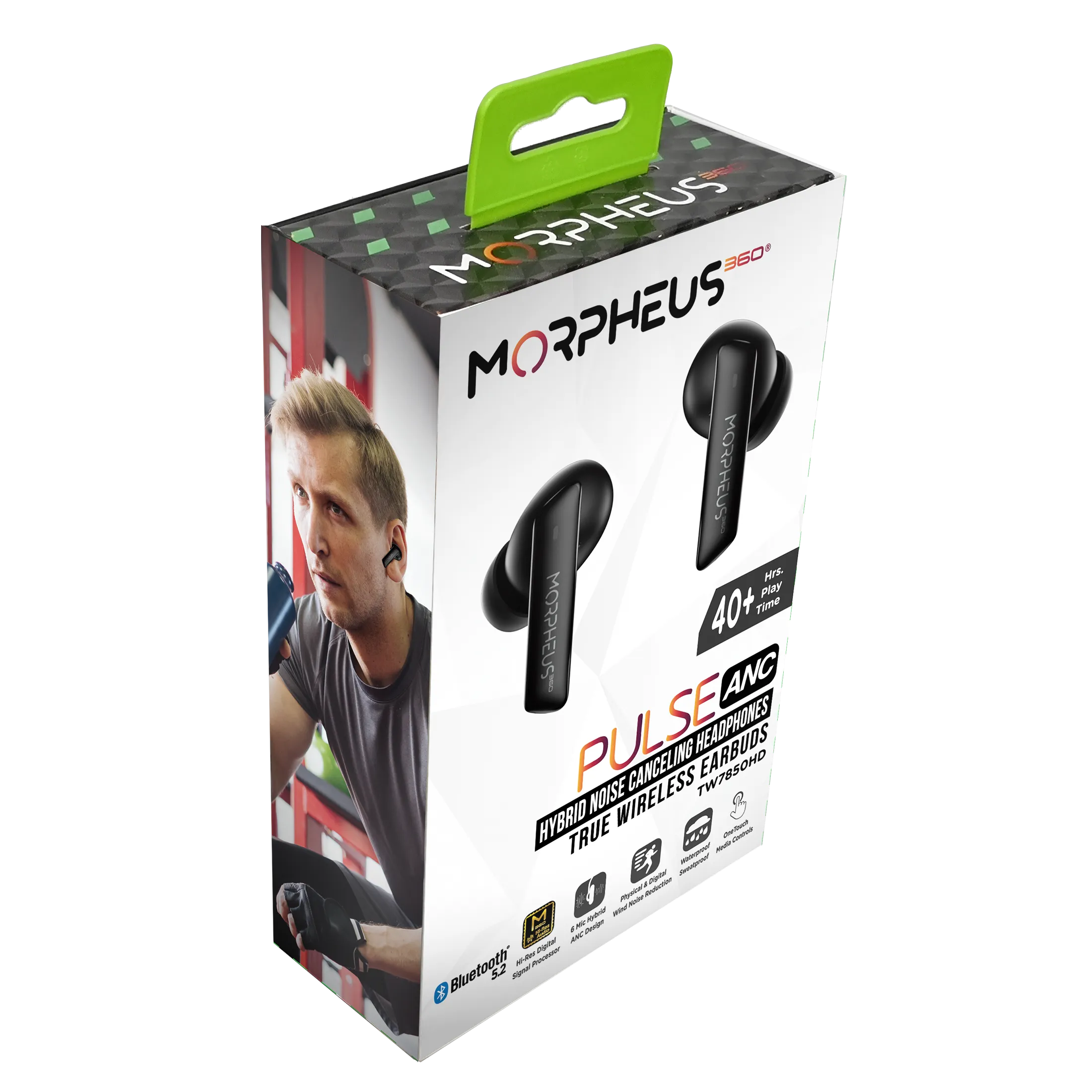 m360 Pulse ANC Hybrid Wireless in ear Headphones - Active Noise Cancelling Bluetooth Earbuds – 6 Microphones - 40H Playtime – 10mm Graphene Drivers - Magnetic Charging Case - TW7850HD