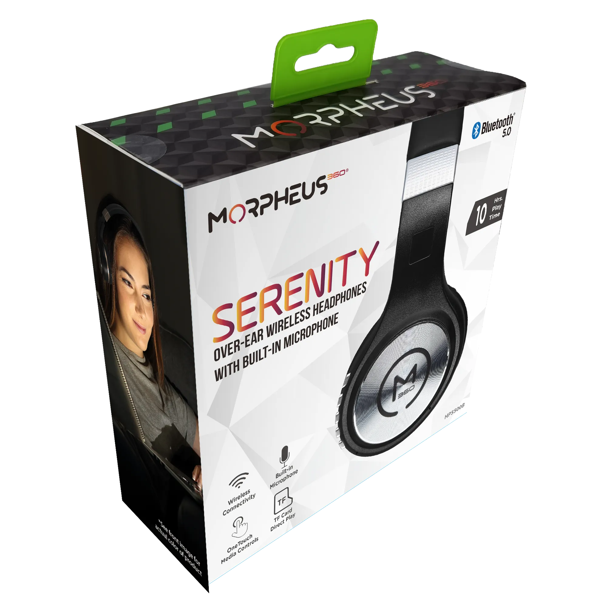 m360 Serenity Wireless Over Ear Headphones, Bluetooth Headset, Built-in Microphone, 12H Playtime, Comfortable HP5500B