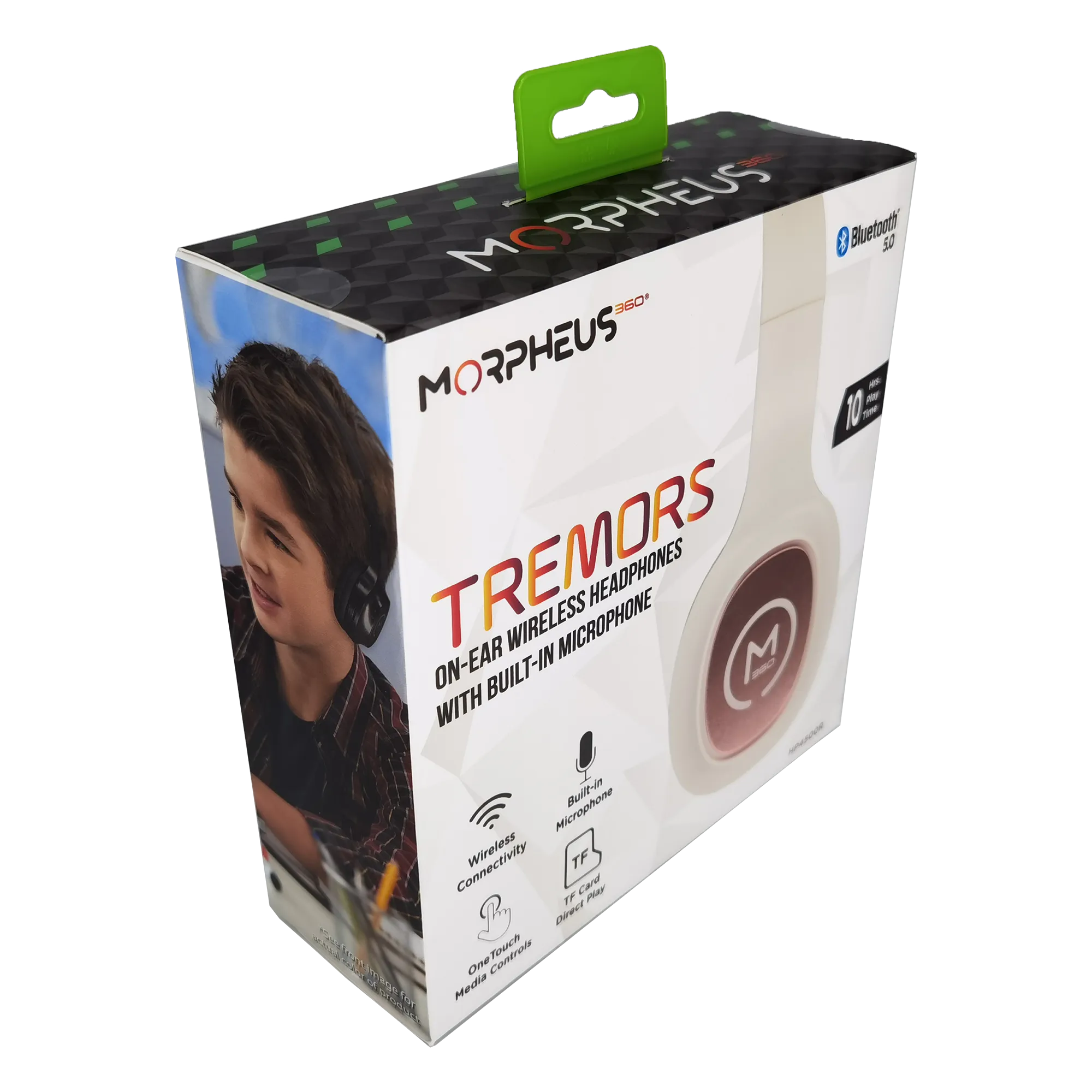 m360 Tremors Wireless on-ear Headphones, Bluetooth Headphones, Built-in Microphone, 10H Playtime, HiFi Stereo Headset, Wireless/Wired HP4500R