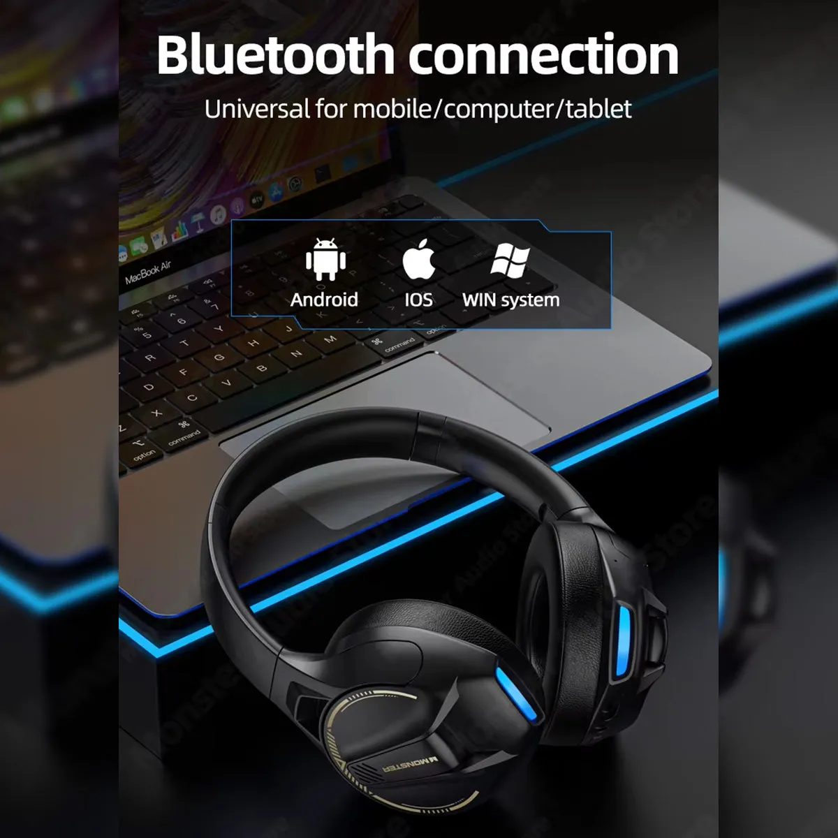 MONSTER XKH03 ANC Bluetooth Wireless Headphones with Mic