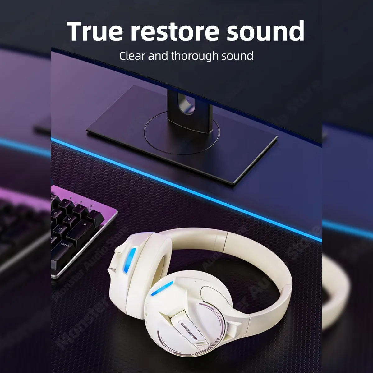 MONSTER XKH03 ANC Bluetooth Wireless Headphones with Mic