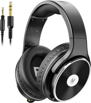 Oneodio Wired Headphones - over Ear Headphones with Noise Isolation Dual Jack Professional Studio Monitor & Mixing Recording Headphones for Guitar Amp Drum Podcast Keyboard PC Computer