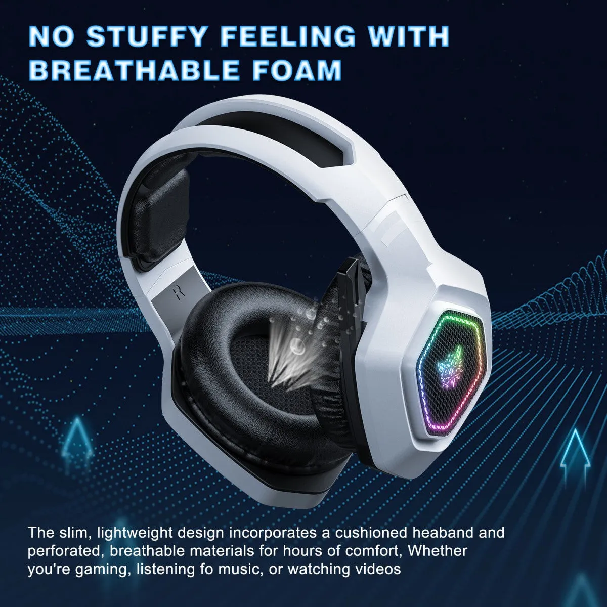 ONIKUMA B100 Tri-mode RGB Wireless Gaming Headset