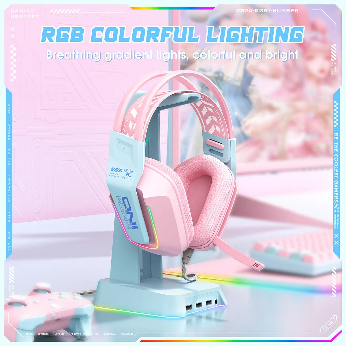 ONIKUMA X13 RGB Wired Gaming Headset with Microphone