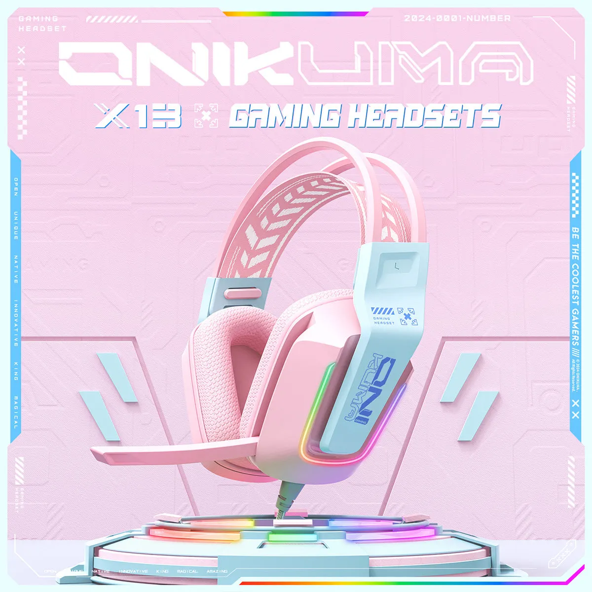 ONIKUMA X13 RGB Wired Gaming Headset with Microphone