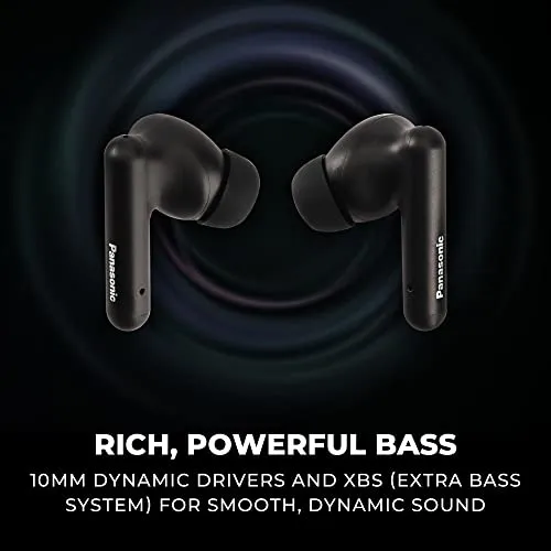 Panasonic ErgoFit True Wireless Earbuds, in Ear Headphones with XBS Powerful Bass, Bluetooth 5.3, Charging Case – RZ-B110W