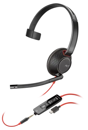 Plantronics Blackwire 5210 Monaural USB-C Headset 207587-01