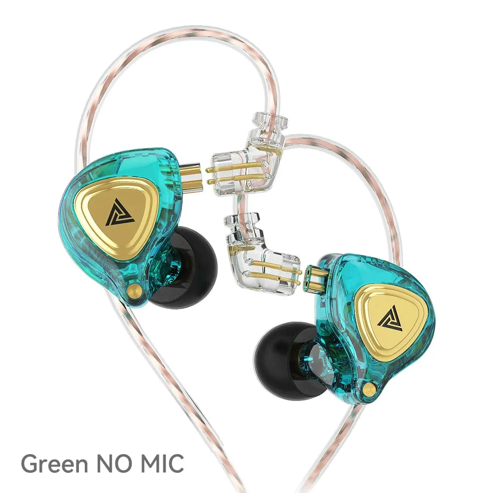 QKZ ZX3 No-Mic Dynamic Earphone In-Ear Monitor HiFi Heavy Bass Wired Headphones Gaming Sports Music Stereo Headsets