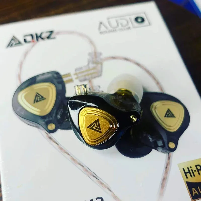 QKZ ZX3 No-Mic Dynamic Earphone In-Ear Monitor HiFi Heavy Bass Wired Headphones Gaming Sports Music Stereo Headsets