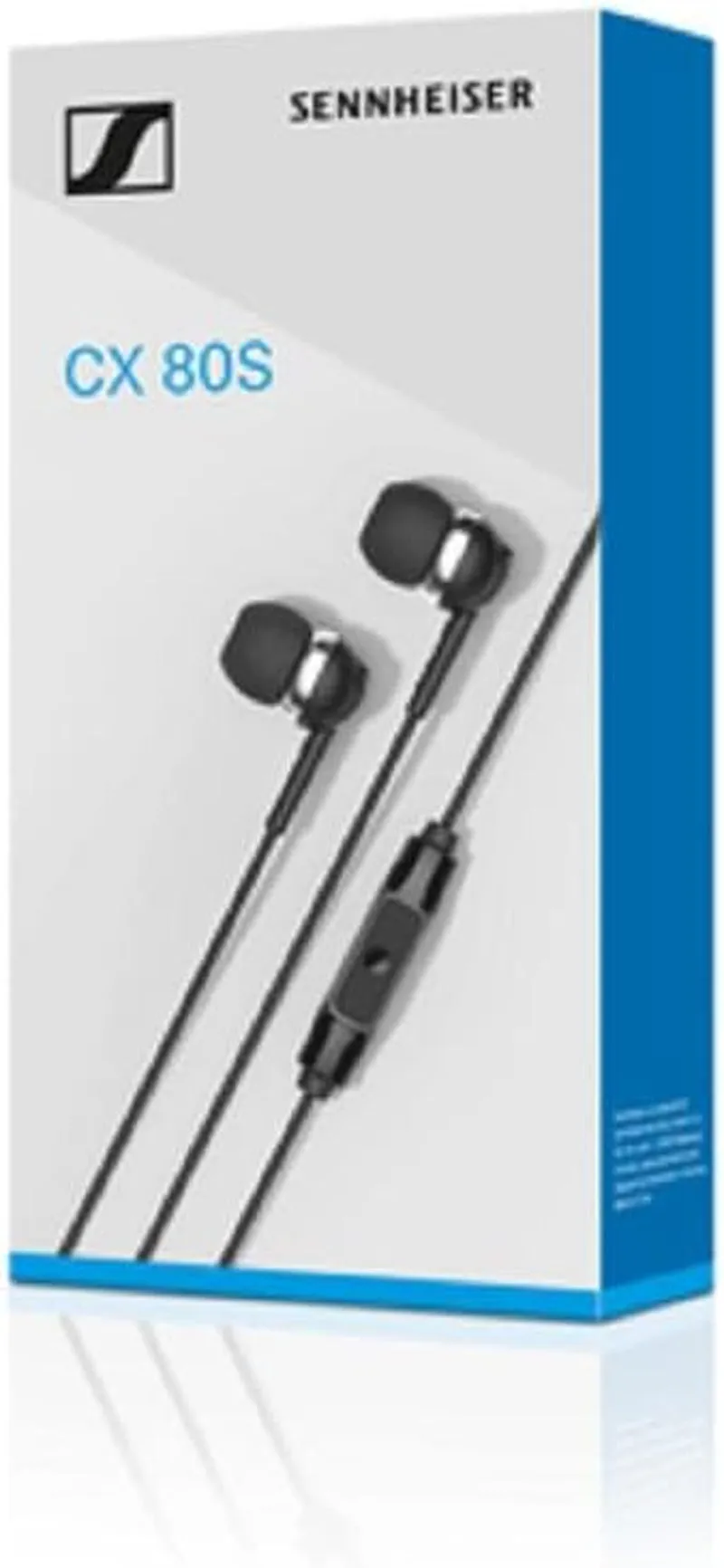 Sennheiser Consumer Audio CX 80S In-Ear Headphones with In-Line One-Button Smart Remote – Black