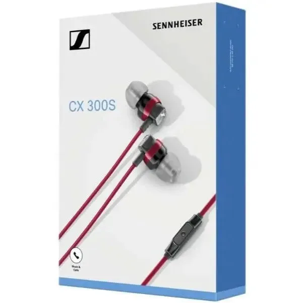 Sennheiser CX 300S Wired In Ear Earphones With Remote - Red