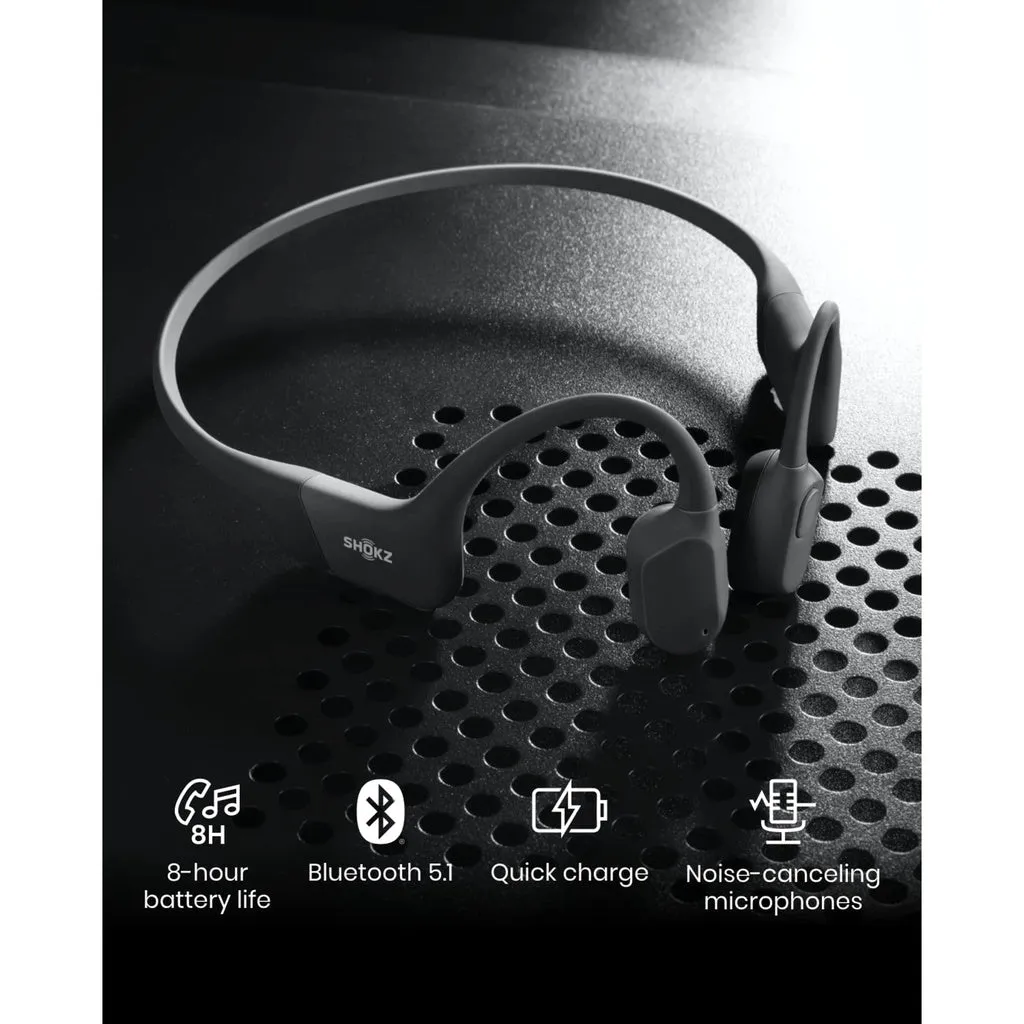 SHOKZ OpenRun (S803)| Open-Ear Bluetooth Bone Conduction Sport Headphones - Sweat Resistant Wireless Earphones