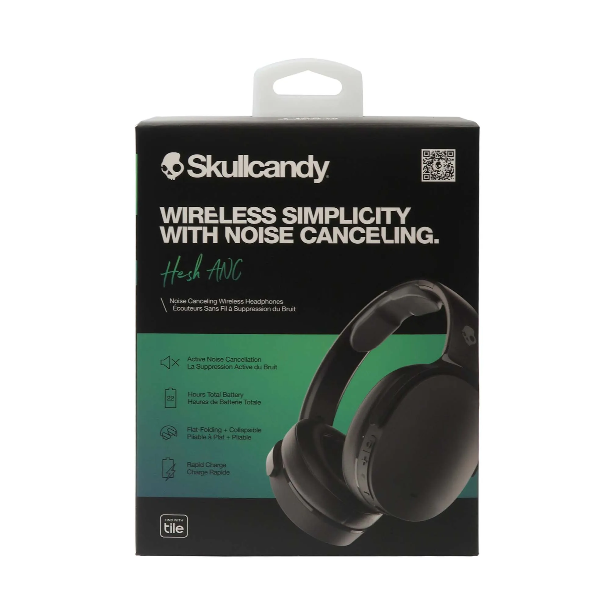 Skullcandy Hesh ANC Noise Canceling Over-Ear Wireless Headphones (True Black)   All Inclusive Kit