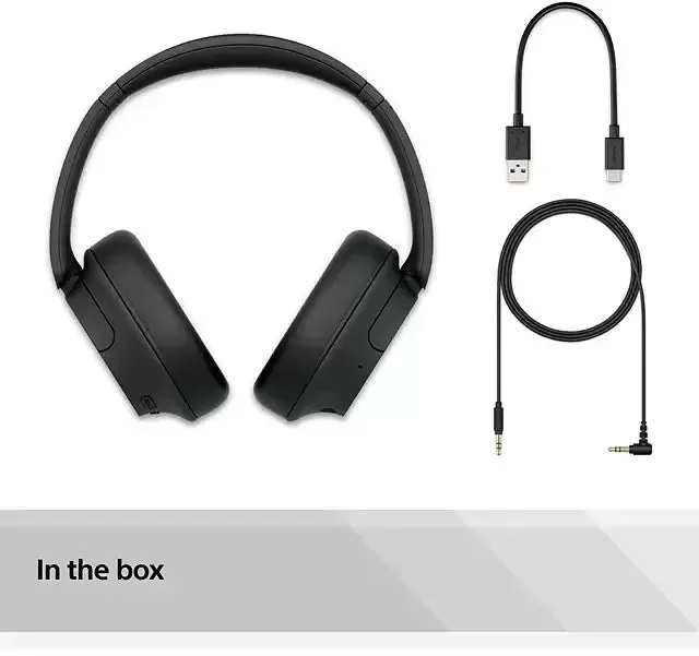 Sony WHCH720 Noise Cancelling Bluetooth Wireless On-Ear Headphones with Mic/Remote, Black