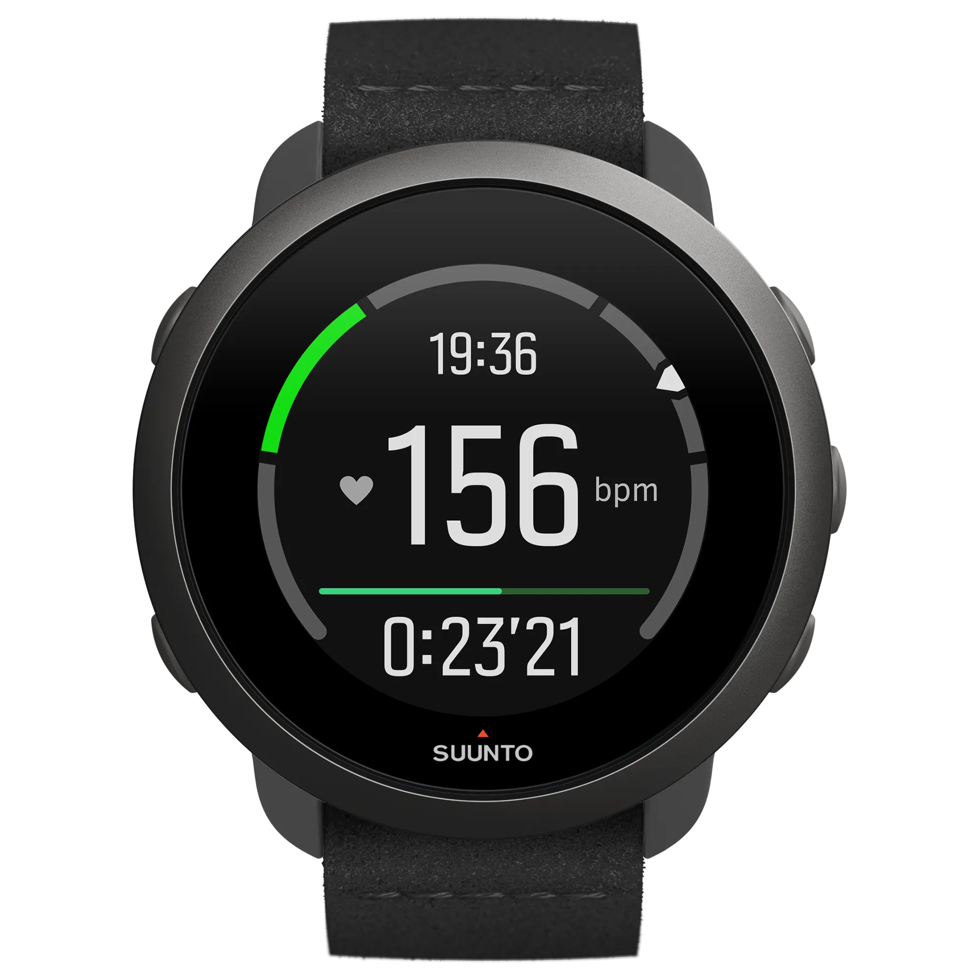 Suunto 3 Multisport Watch with Heart Rate Monitor, All Black (SS050617000)