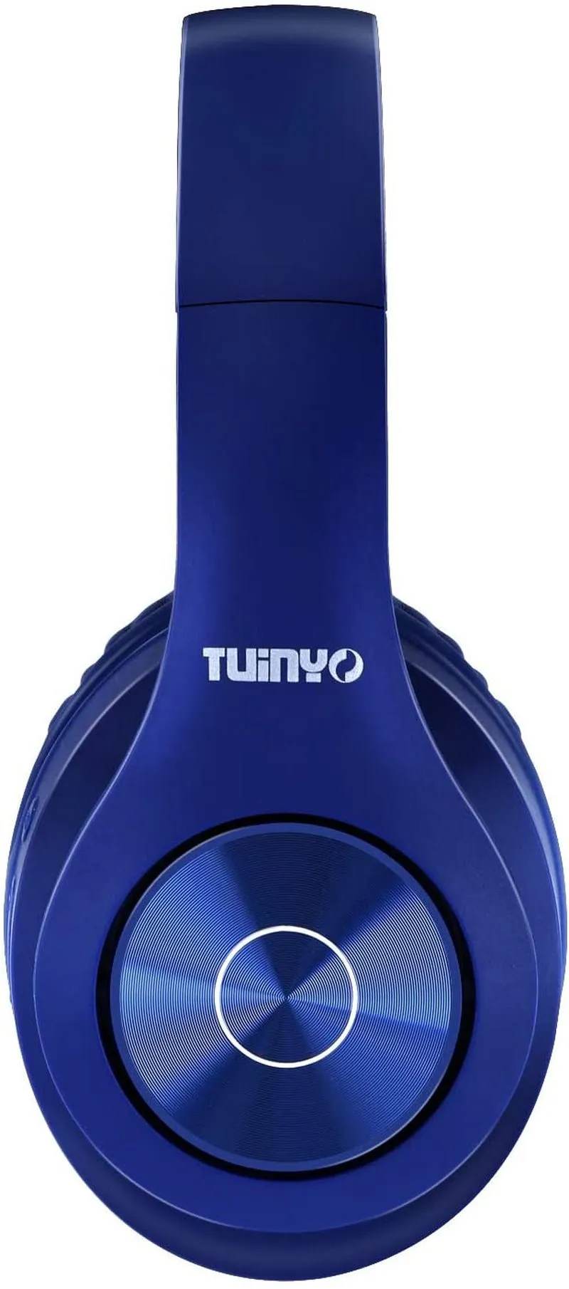 TUINYO Bluetooth Headphones Wireless, over Ear Stereo Wireless Headset 40H Playtime with Deep Bass, Soft Memory-Protein Earmuffs, Built-In Mic Wired Mode Pc/Cell Phones/Tv-Dark Blue