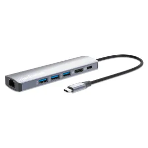 USB-C PD 6-in-1 4K Docking Station / Multiport Hub