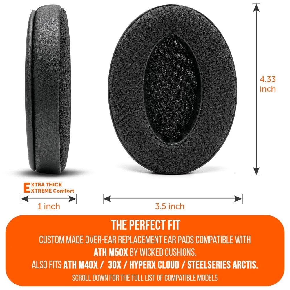 WC FreeZe - Hybrid Cooling Gel Infused Ear Pads for ATH M50X