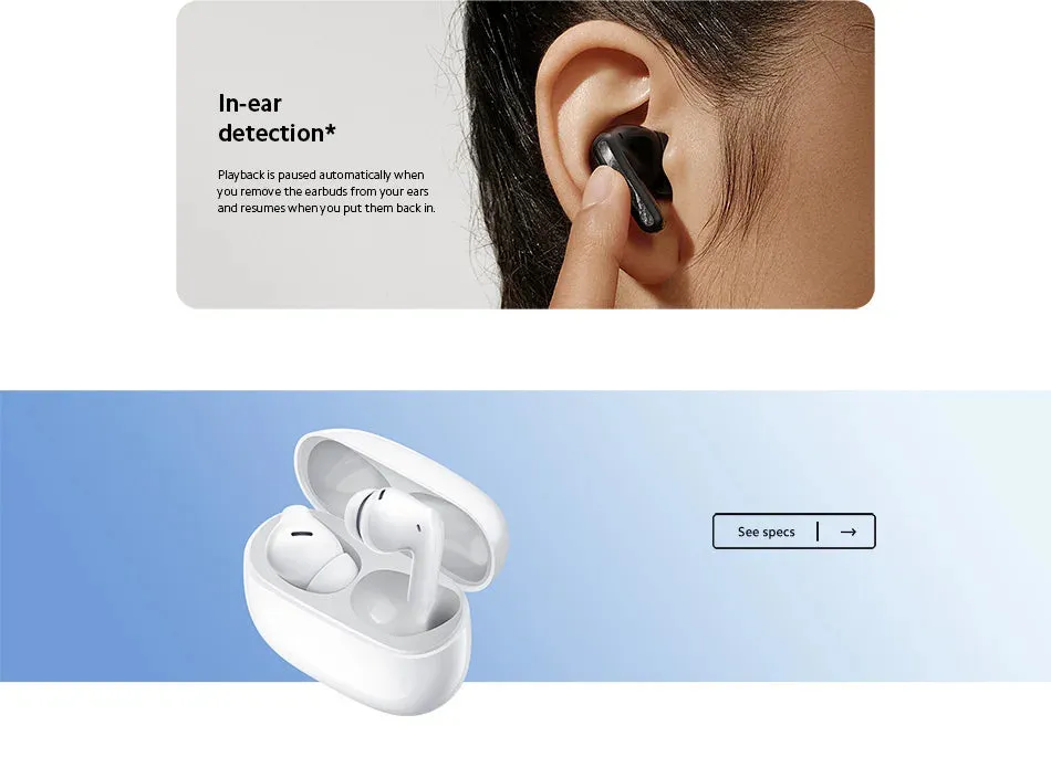 [World Premiere] Global Version Xiaomi Redmi Buds 5 Pro Up to 52dB Active Noise Cancellation 38 Hours Long Battery